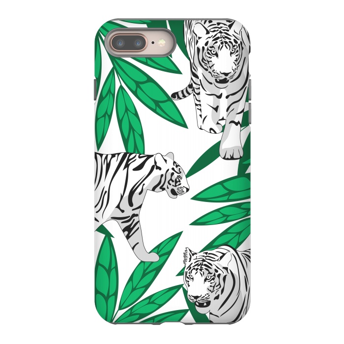 iPhone 7 plus StrongFit White tigers by Julia Badeeva