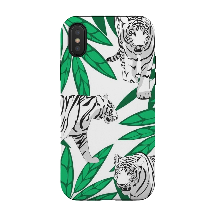 iPhone Xs / X StrongFit White tigers by Julia Badeeva