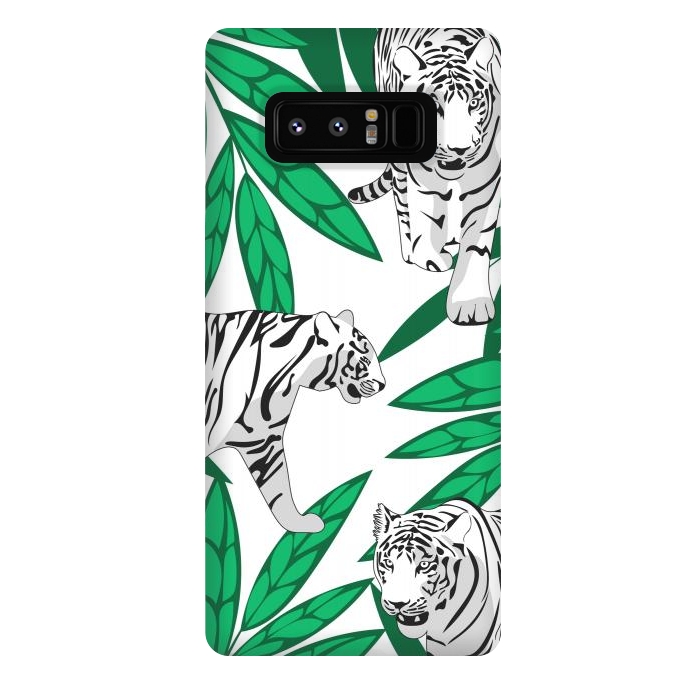 Galaxy Note 8 StrongFit White tigers by Julia Badeeva