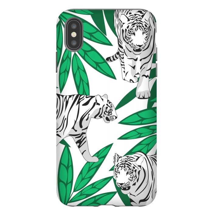 iPhone Xs Max StrongFit White tigers by Julia Badeeva