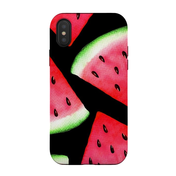iPhone Xs / X StrongFit Watermelon by Julia Badeeva