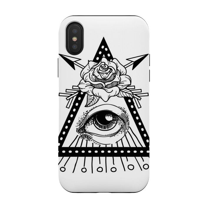 iPhone Xs / X StrongFit third eye rose by haroulita