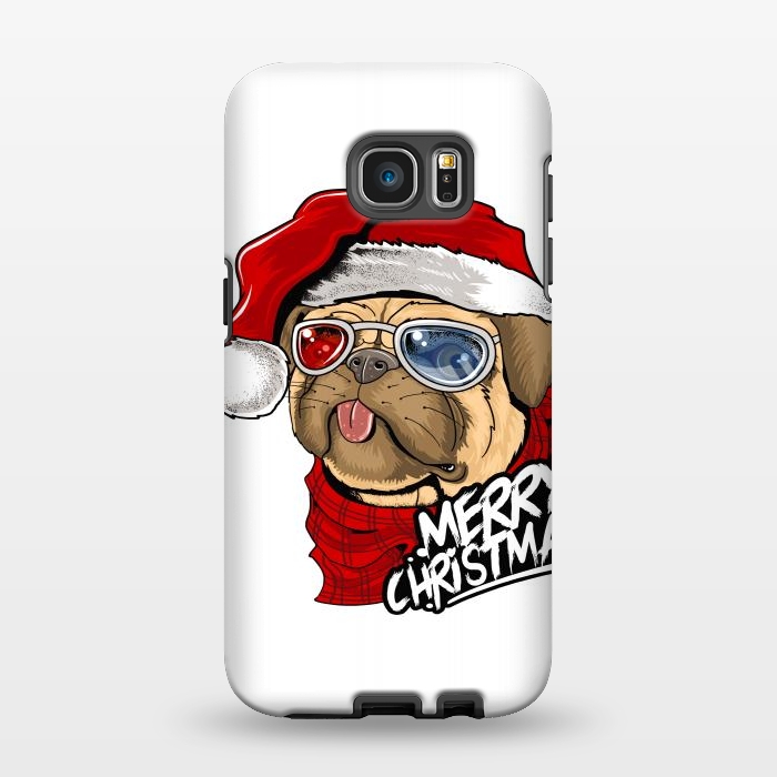 Galaxy S7 EDGE StrongFit cute santa dog  by haroulita