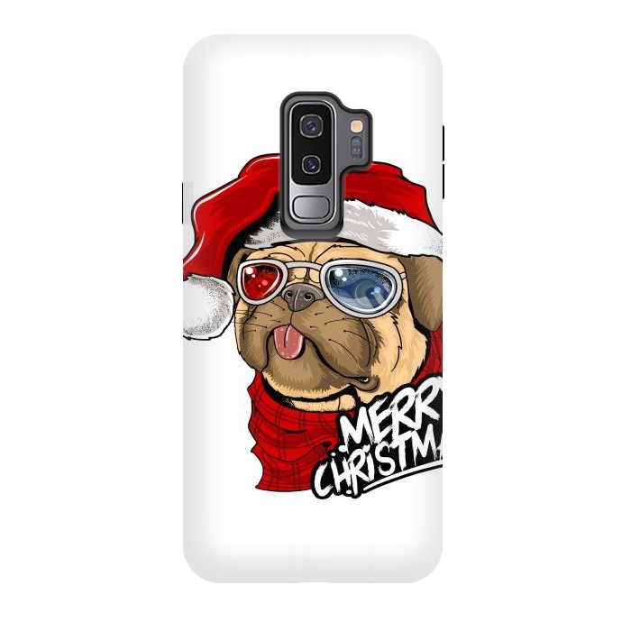 Galaxy S9 plus StrongFit cute santa dog  by haroulita