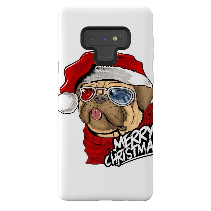 Galaxy Note 9 StrongFit cute santa dog  by haroulita