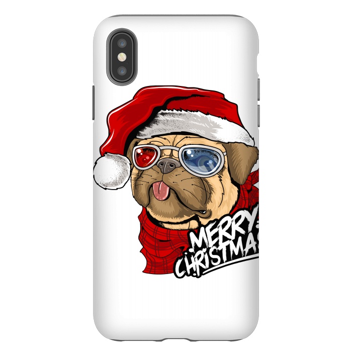 iPhone Xs Max StrongFit cute santa dog  by haroulita
