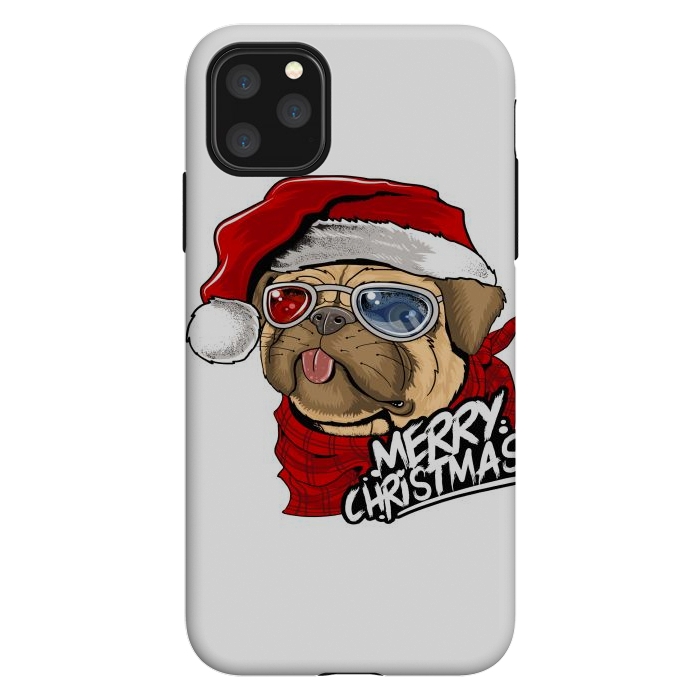 iPhone 11 Pro Max StrongFit cute santa dog  by haroulita