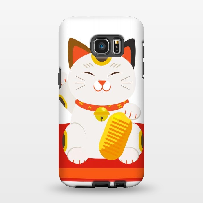 Galaxy S7 EDGE StrongFit lucky cat by haroulita
