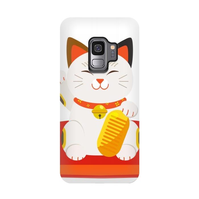 Galaxy S9 StrongFit lucky cat by haroulita