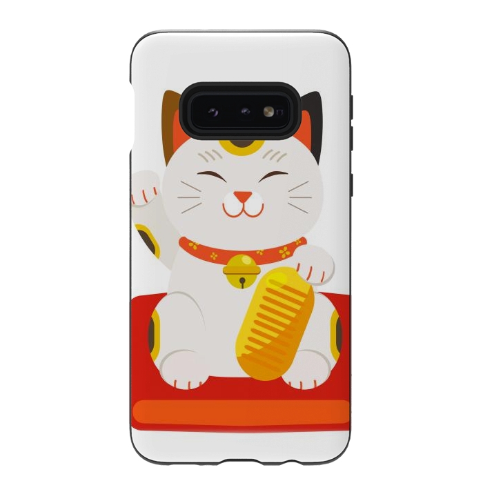 Galaxy S10e StrongFit lucky cat by haroulita