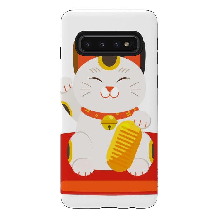 Galaxy S10 StrongFit lucky cat by haroulita