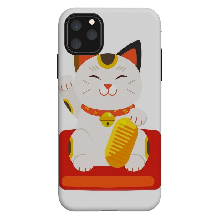 iPhone 11 Pro Max StrongFit lucky cat by haroulita