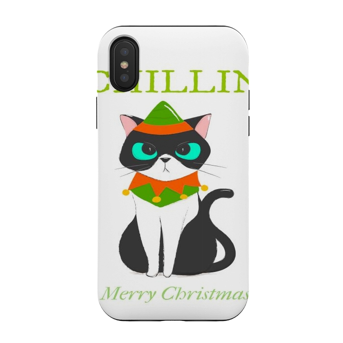 iPhone Xs / X StrongFit funny kitty by haroulita