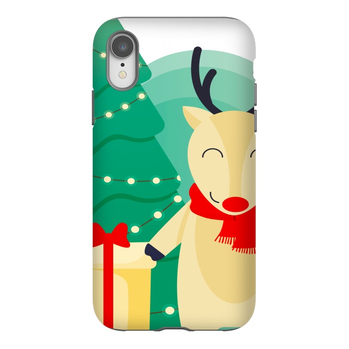 iPhone Xr StrongFit happy reindeer by haroulita