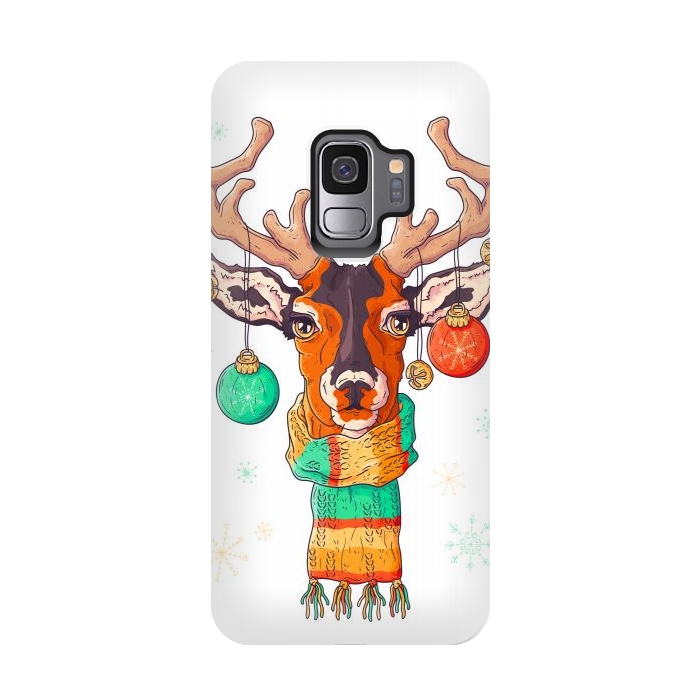 Galaxy S9 StrongFit christmas reindeer by haroulita