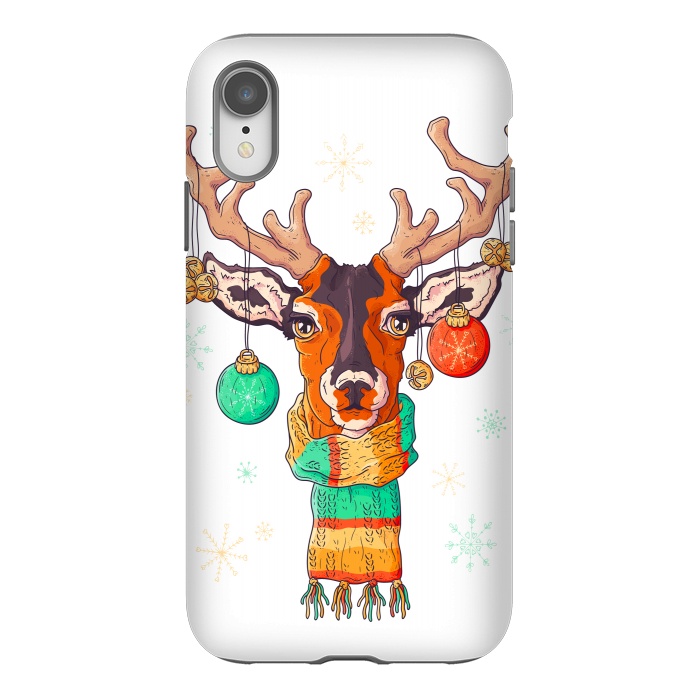 iPhone Xr StrongFit christmas reindeer by haroulita