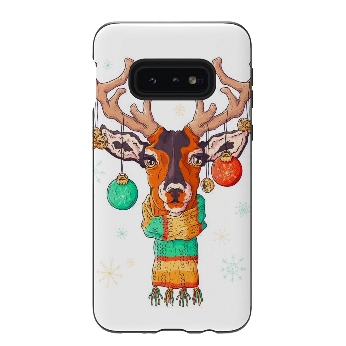 Galaxy S10e StrongFit christmas reindeer by haroulita