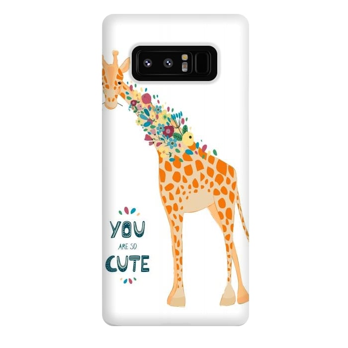 Galaxy Note 8 StrongFit cute giraffe by haroulita