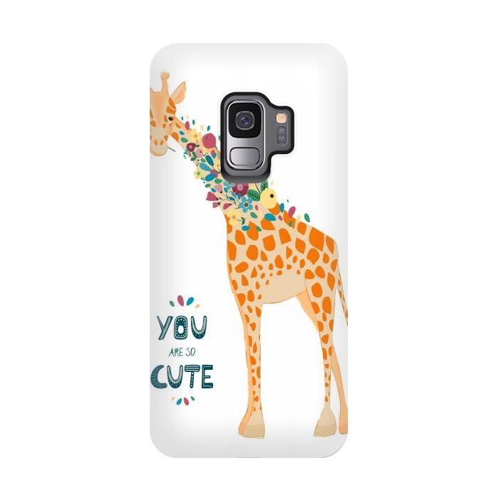 Galaxy S9 StrongFit cute giraffe by haroulita