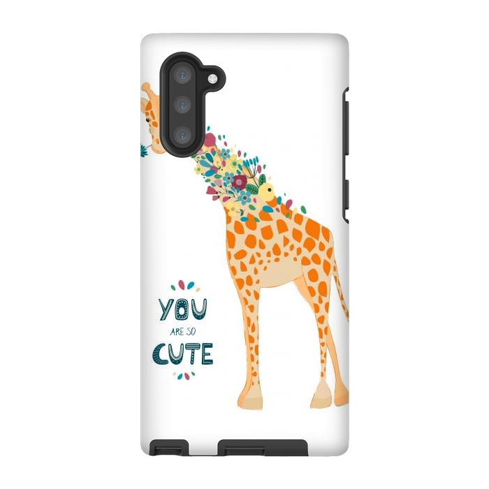 Galaxy Note 10 StrongFit cute giraffe by haroulita