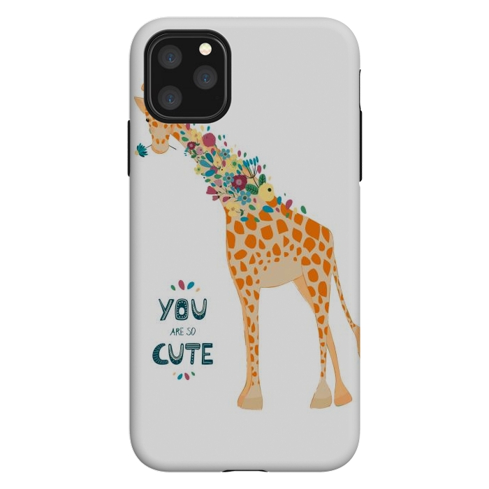 iPhone 11 Pro Max StrongFit cute giraffe by haroulita