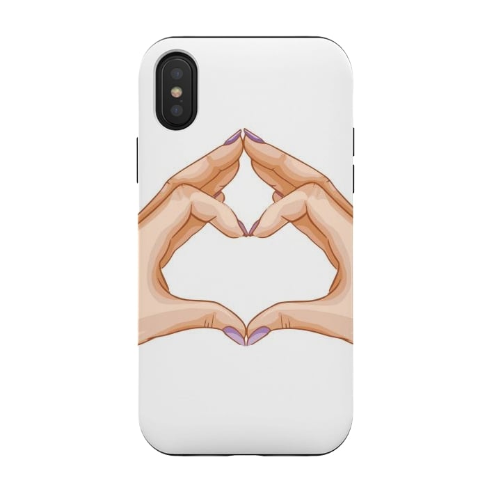 iPhone Xs / X StrongFit heart hand  by haroulita