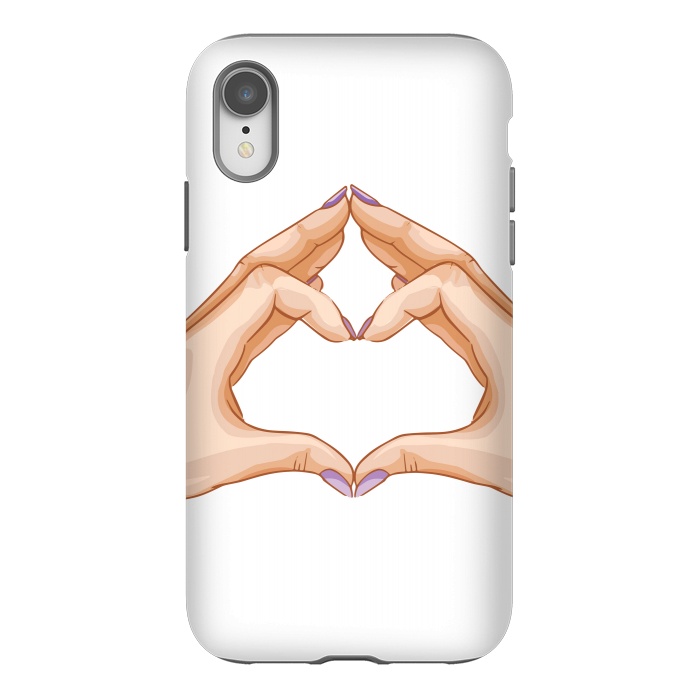 iPhone Xr StrongFit heart hand  by haroulita