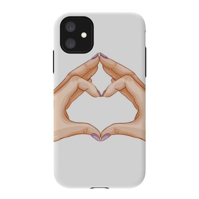 iPhone 11 StrongFit heart hand  by haroulita