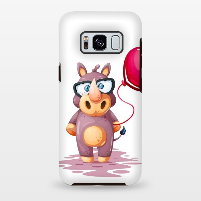 Galaxy S8 plus StrongFit cute rhino by haroulita