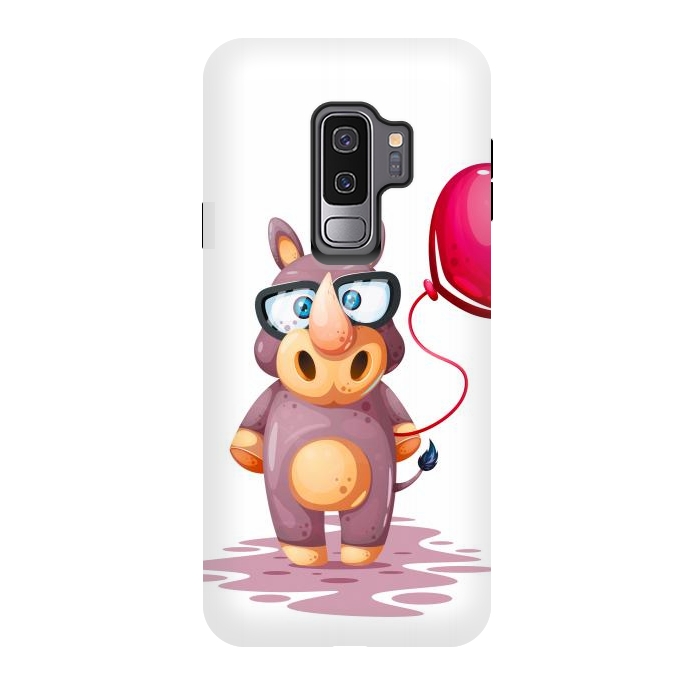 Galaxy S9 plus StrongFit cute rhino by haroulita