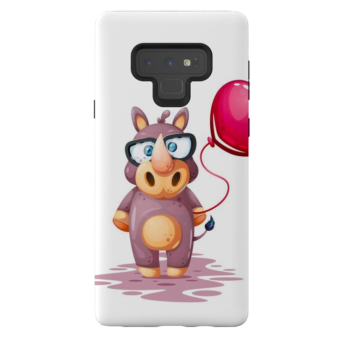 Galaxy Note 9 StrongFit cute rhino by haroulita