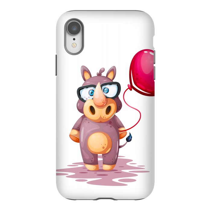 iPhone Xr StrongFit cute rhino by haroulita