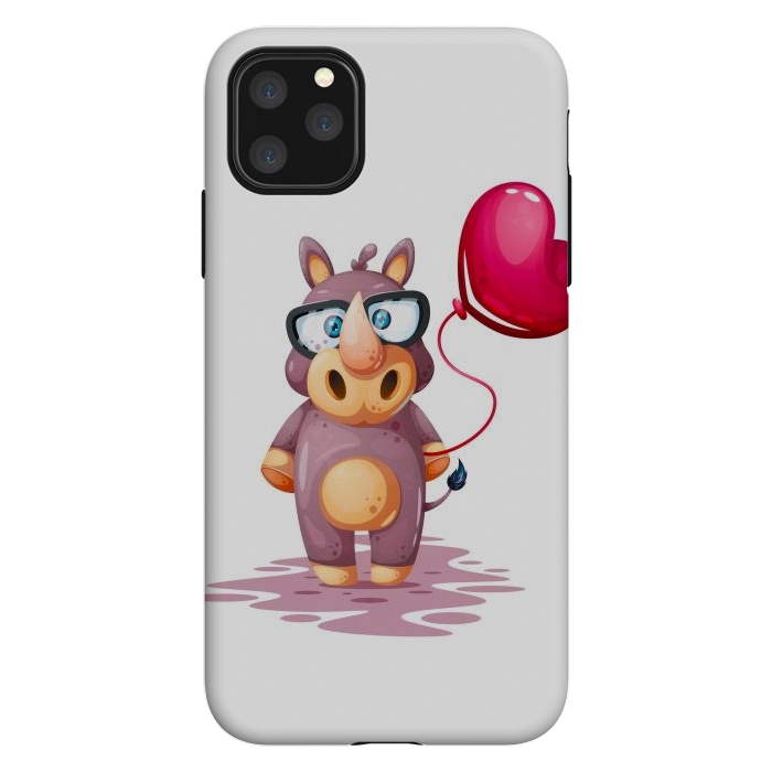 iPhone 11 Pro Max StrongFit cute rhino by haroulita