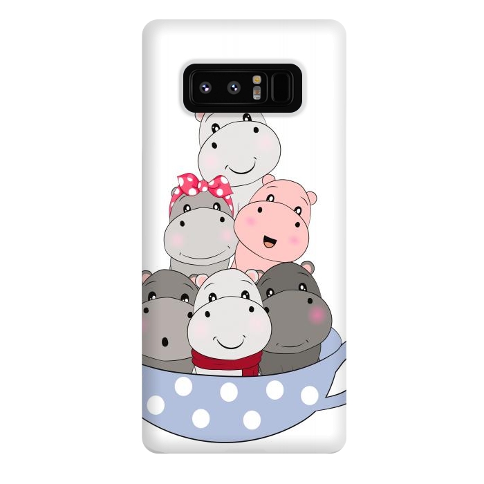Galaxy Note 8 StrongFit cute hippos by haroulita