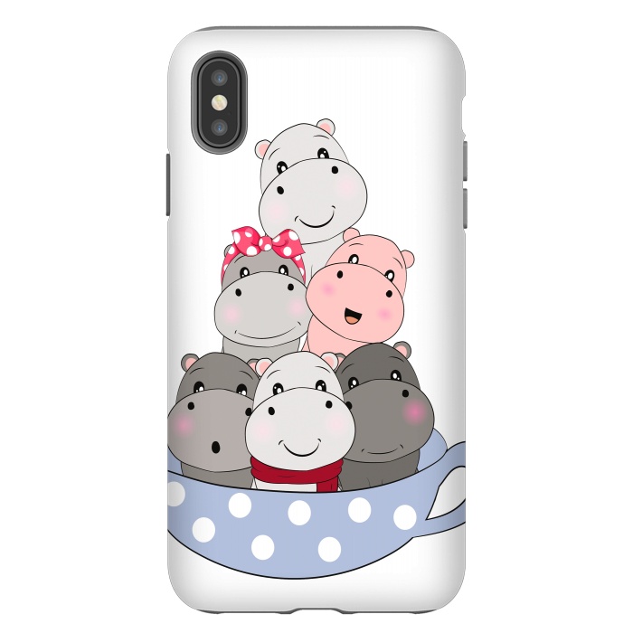 iPhone Xs Max StrongFit cute hippos by haroulita