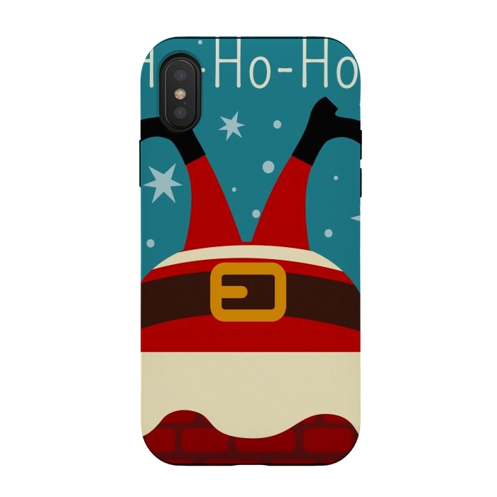 iPhone Xs / X StrongFit cute funny santa by haroulita