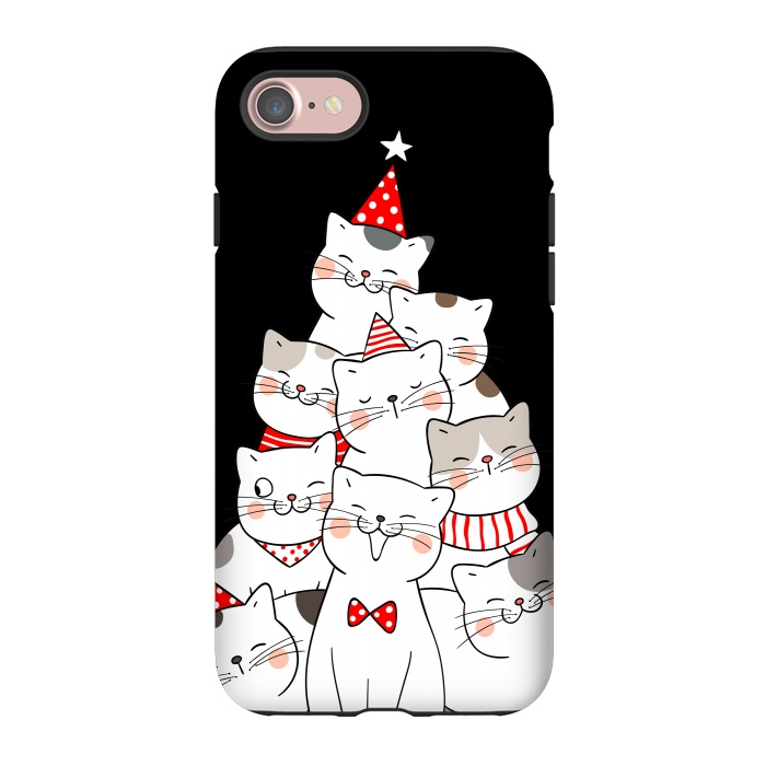 iPhone 7 StrongFit christmas cats by haroulita