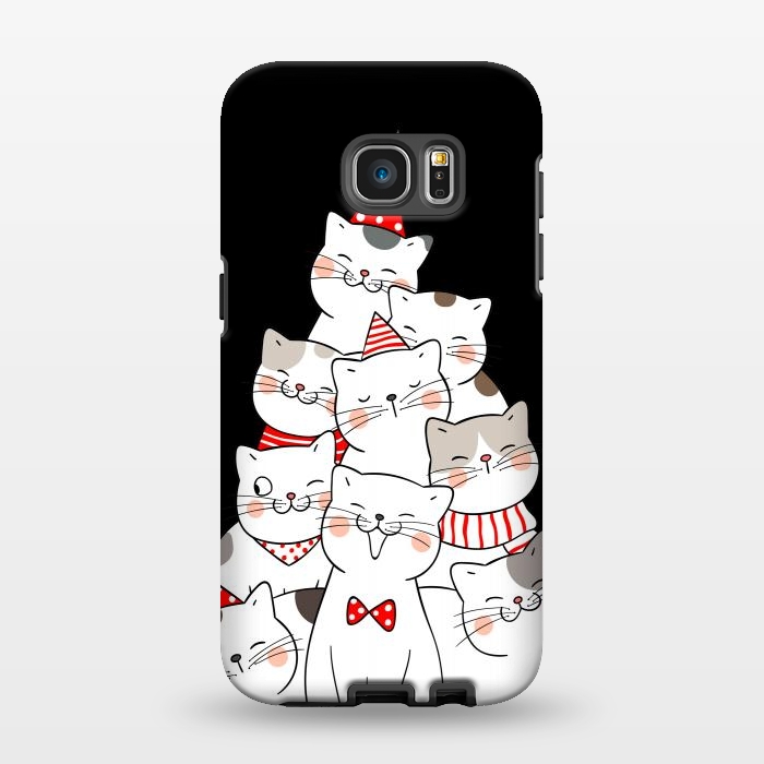 Galaxy S7 EDGE StrongFit christmas cats by haroulita