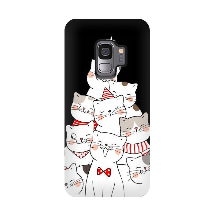 Galaxy S9 StrongFit christmas cats by haroulita