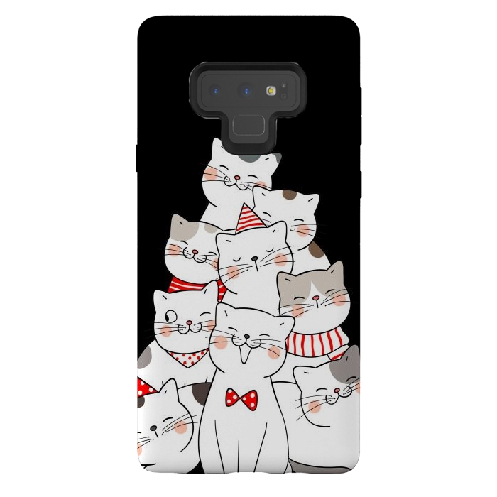 Galaxy Note 9 StrongFit christmas cats by haroulita