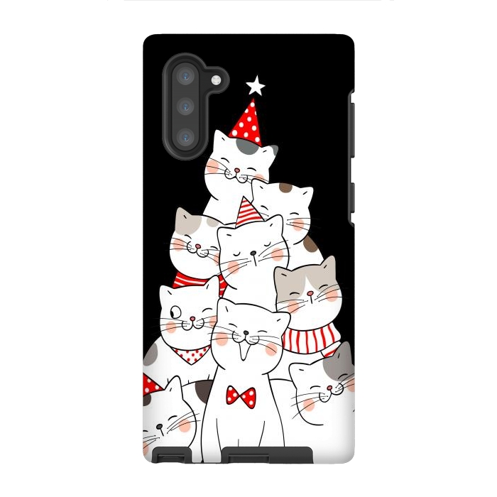 Galaxy Note 10 StrongFit christmas cats by haroulita