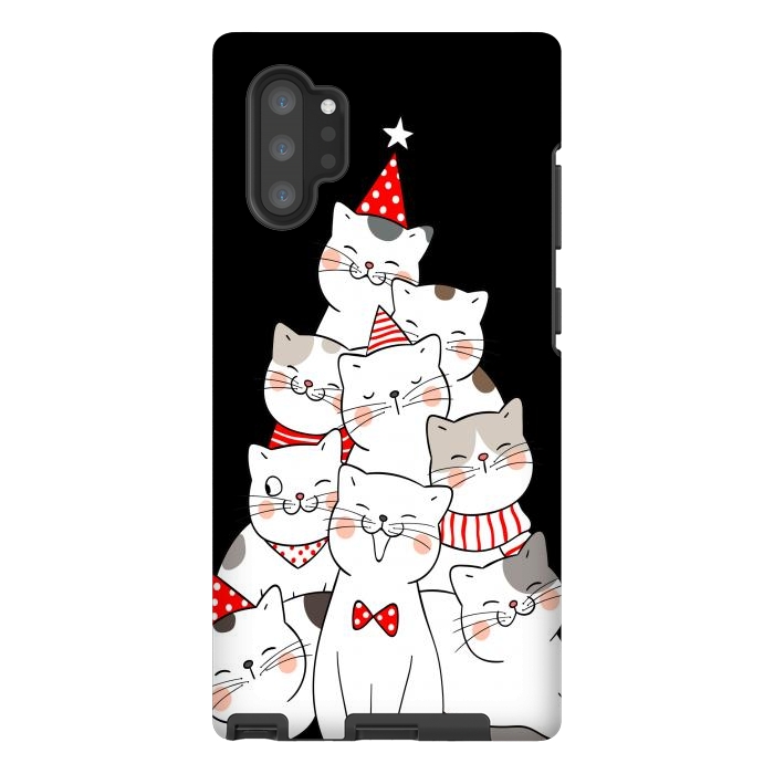 Galaxy Note 10 plus StrongFit christmas cats by haroulita