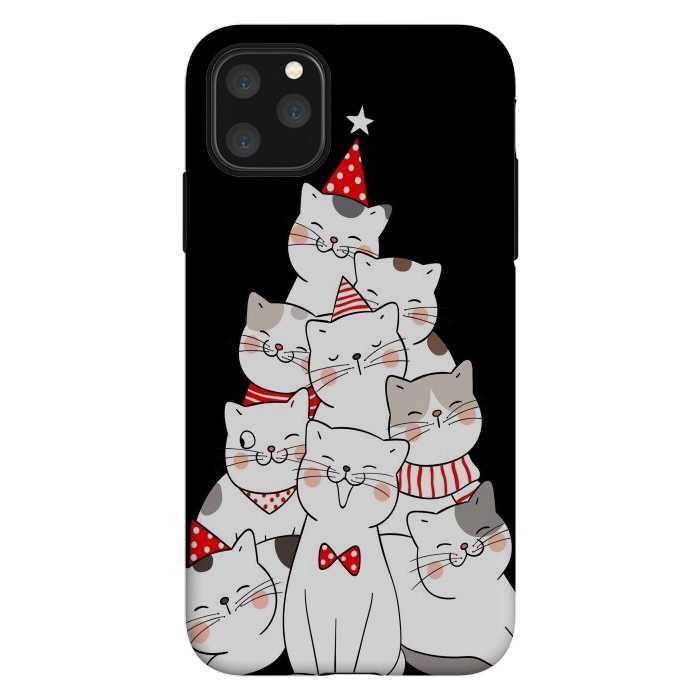 iPhone 11 Pro Max StrongFit christmas cats by haroulita