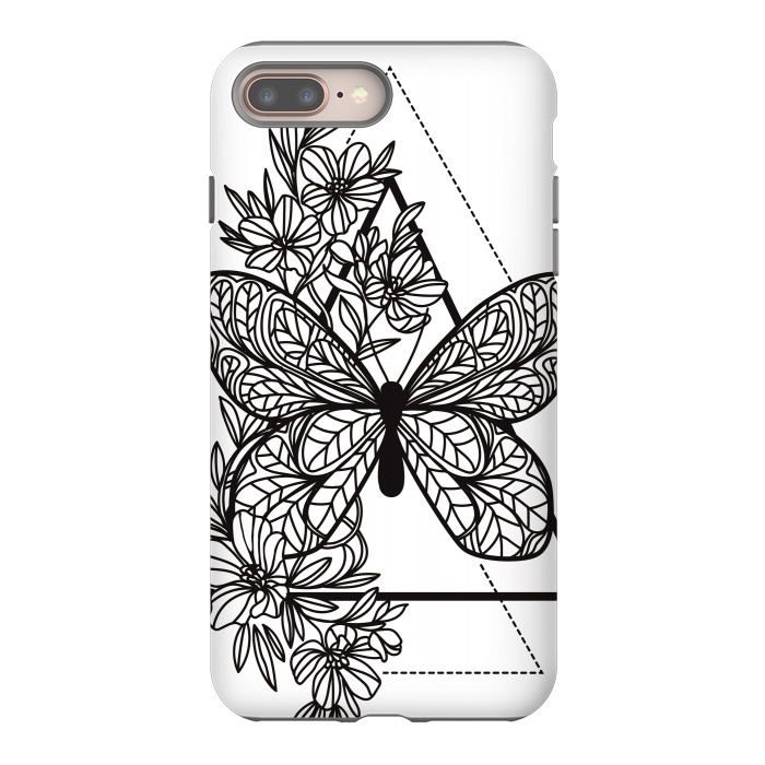 iPhone 7 plus StrongFit bw butterfly by haroulita