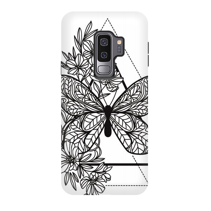 Galaxy S9 plus StrongFit bw butterfly by haroulita