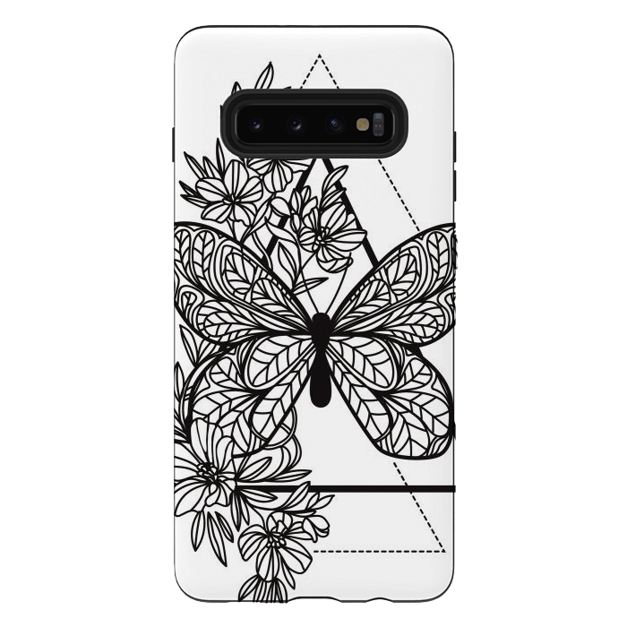 Galaxy S10 plus StrongFit bw butterfly by haroulita