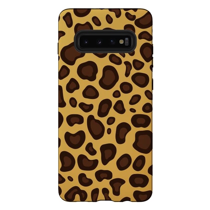 Galaxy S10 plus StrongFit animal print leopard by haroulita