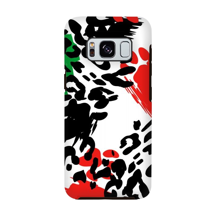 Galaxy S8 StrongFit colorful anima print by haroulita