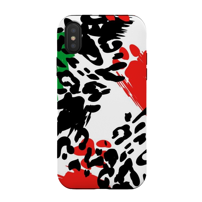 iPhone Xs / X StrongFit colorful anima print by haroulita