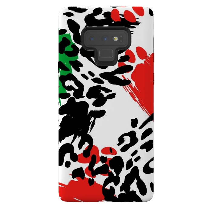 Galaxy Note 9 StrongFit colorful anima print by haroulita